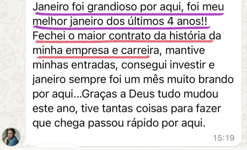 Depoimento 9 — aluna do Venda para Ser Rica